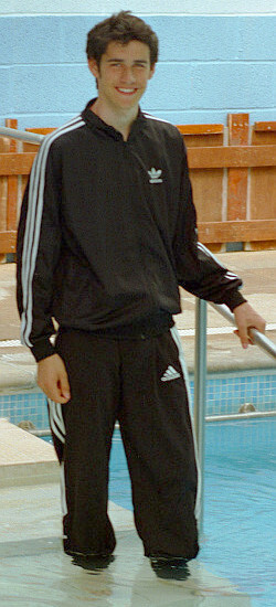 Swimming Training in Tracksuit